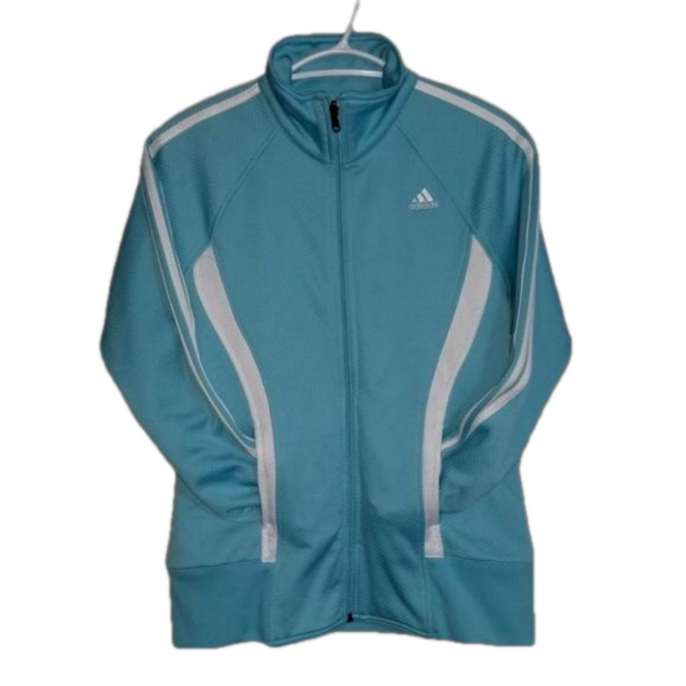 Adidas Full Ftont Zip Warm Up Jacket Label Reads Size Large